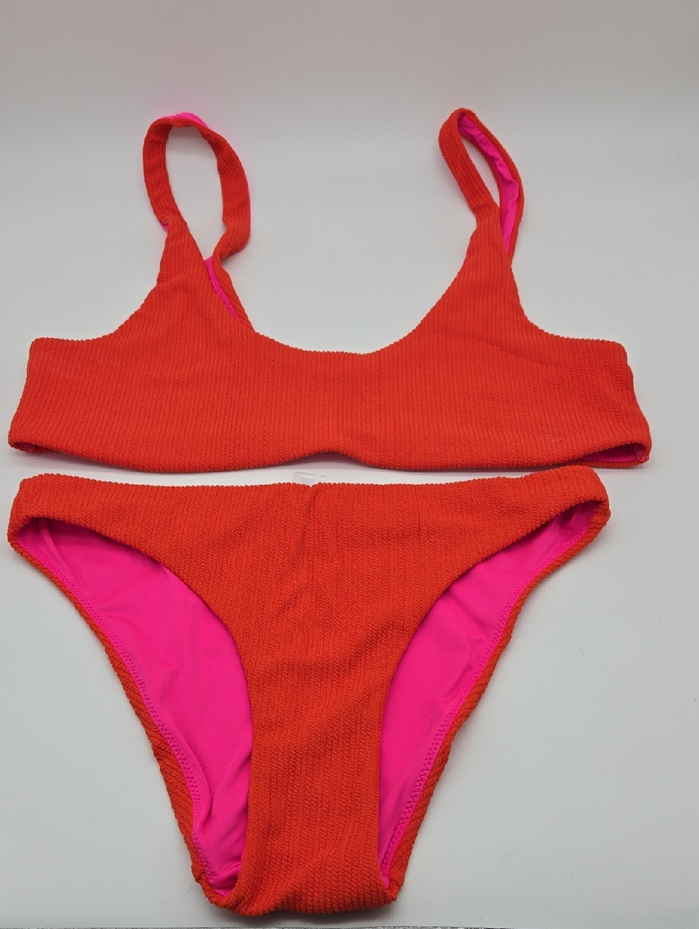 Wolford Red Glow Ultra Texture Bikini Set